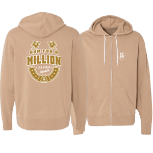 TRFAM Lucky Horse Shoe Zip Hoodie – Tan