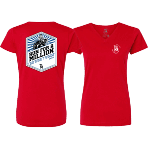 TRFAM Sunburst Logo Women’s V-Neck – Red