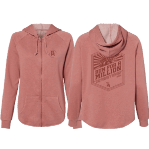 TRFAM Sunburst Logo Women’s Zip Hoodie – Dusty Rose