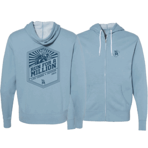 TRFAM Sunburst Logo Zip Hoodie – Light Blue