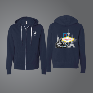 Navy Skyline Full- Zip Hoodie